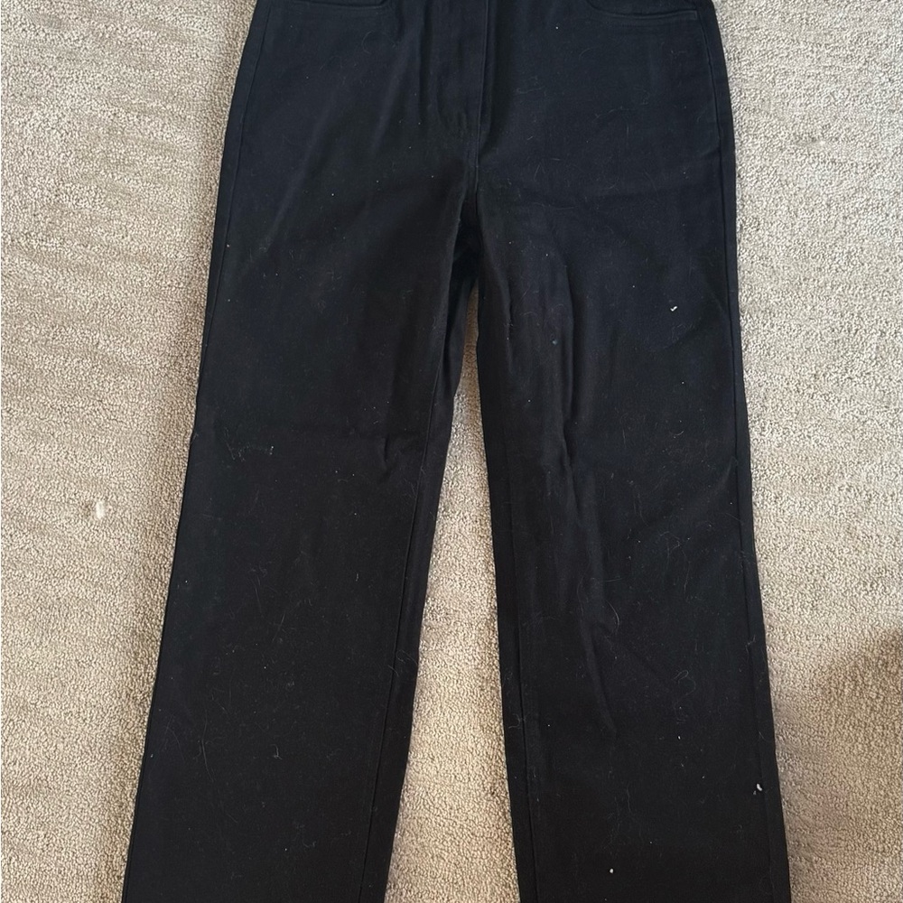 Frank & Oak Black Jeans Classic Straight-Leg
